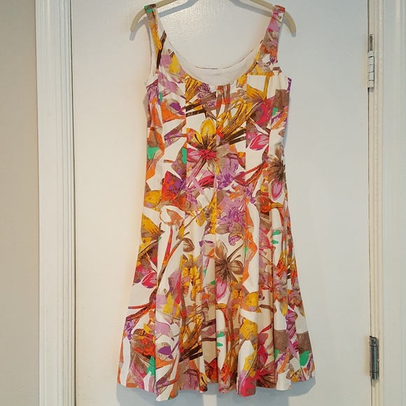 NINE WEST FLORAL FIT & FLAIR DRESS - Picture 6 of 7